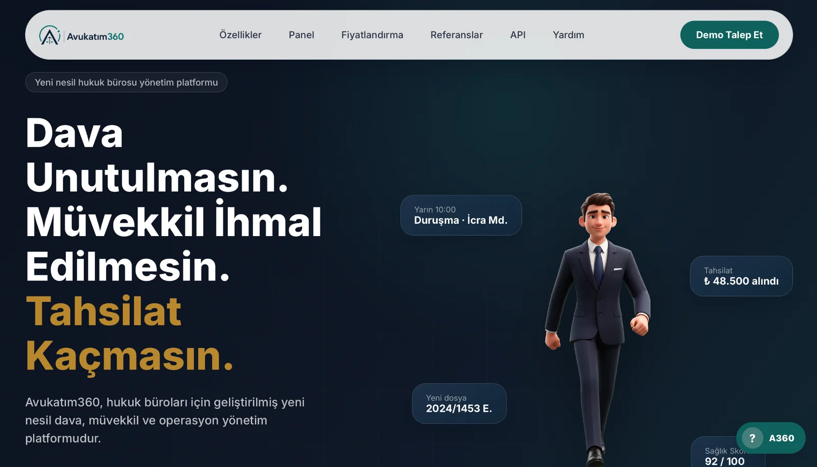 Avukatım360 gerçek ekran görüntüsü